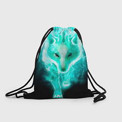 Рюкзак-мешок Неоновый волк, цвет: 3D-принт