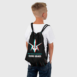 Рюкзак-мешок Символ Code Geass в стиле glitch на темном фоне, цвет: 3D-принт — фото 2