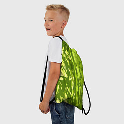 Рюкзак-мешок Зеленый абстрактный камуфляж, цвет: 3D-принт — фото 2