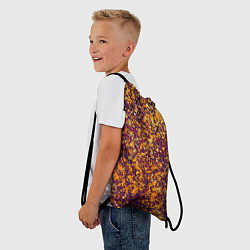 Рюкзак-мешок Текстура Абстракция фиолетово-золотая, цвет: 3D-принт — фото 2