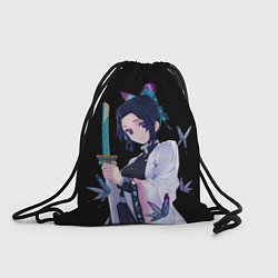 Рюкзак-мешок Шинобу Кочо с клинком - demon slayer, цвет: 3D-принт