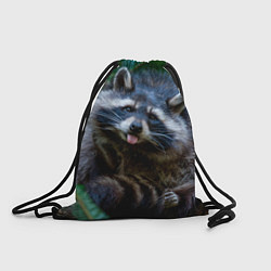 Рюкзак-мешок Енот с языком, цвет: 3D-принт