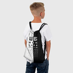 Рюкзак-мешок ШБ черно-белый вариант, цвет: 3D-принт — фото 2