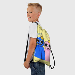 Рюкзак-мешок Радужные друзья: Синий и Розовая, цвет: 3D-принт — фото 2