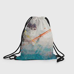 Рюкзак-мешок Абстрактные мазки красок на тенях и тумане, цвет: 3D-принт