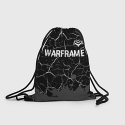 Рюкзак-мешок Warframe glitch на темном фоне: символ сверху, цвет: 3D-принт