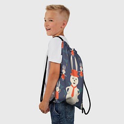 Рюкзак-мешок Семья крольчат, цвет: 3D-принт — фото 2
