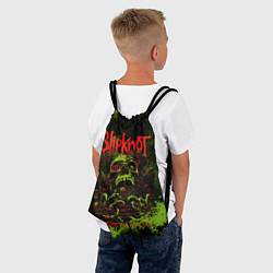 Рюкзак-мешок Slipknot green череп, цвет: 3D-принт — фото 2