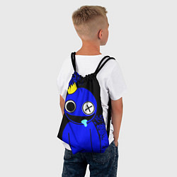Рюкзак-мешок Радужные друзья: улыбчивый Синий, цвет: 3D-принт — фото 2