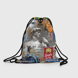 Рюкзак-мешок Gaming aesthetics - Art коллаж, цвет: 3D-принт