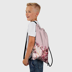 Рюкзак-мешок Нежные розовые цветы в букете, цвет: 3D-принт — фото 2