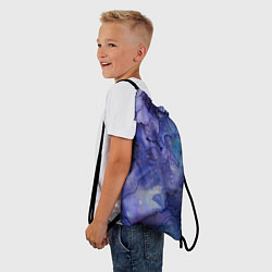 Рюкзак-мешок Акварельная абстракция в синих тонах, цвет: 3D-принт — фото 2