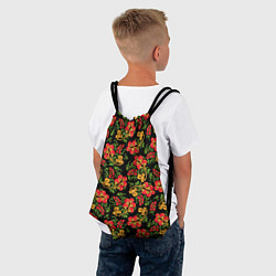 Рюкзак-мешок Красивая хохломская роспись, цвет: 3D-принт — фото 2