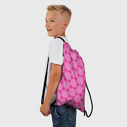 Рюкзак-мешок Абстракция розовый узор, цвет: 3D-принт — фото 2