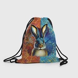 Рюкзак-мешок Огненный новогодний кролик, цвет: 3D-принт