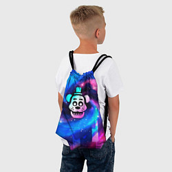 Рюкзак-мешок FNAF неоновый космос, цвет: 3D-принт — фото 2