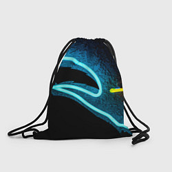 Рюкзак-мешок Неоновый разлом - киберпанк броня, цвет: 3D-принт