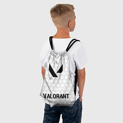 Рюкзак-мешок Valorant glitch на светлом фоне: символ, надпись, цвет: 3D-принт — фото 2