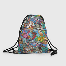Рюкзак-мешок Сумасшедший поп-арт, цвет: 3D-принт