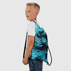 Рюкзак-мешок Голубой лед - иней, цвет: 3D-принт — фото 2