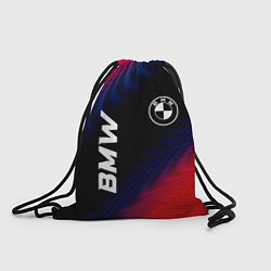 Рюкзак-мешок BMW красный карбон, цвет: 3D-принт