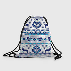 Рюкзак-мешок Happy new year, blue deer, цвет: 3D-принт