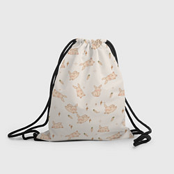 Рюкзак-мешок Милый кролик паттерн, цвет: 3D-принт