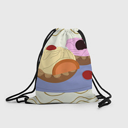 Рюкзак-мешок Кексы, цвет: 3D-принт