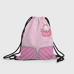 Рюкзак-мешок Маленькая зайка в кармане, цвет: 3D-принт