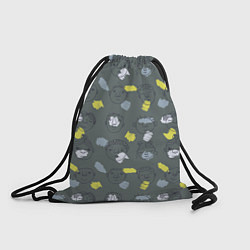 Рюкзак-мешок Лица и фигуры рисованные, цвет: 3D-принт
