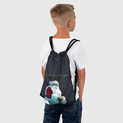 Рюкзак-мешок Дед Мороз в поисках хорошего мальчика, цвет: 3D-принт — фото 2