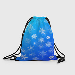 Рюкзак-мешок Снежинки в небе, цвет: 3D-принт