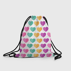 Рюкзак-мешок Яркие сердечки, цвет: 3D-принт