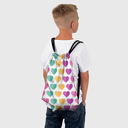 Рюкзак-мешок Яркие сердечки, цвет: 3D-принт — фото 2