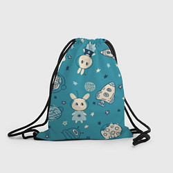 Рюкзак-мешок Зайцы-космонавты, цвет: 3D-принт