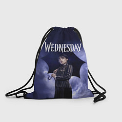 Рюкзак-мешок Уэнсдэй Аддамс с зонтиком, цвет: 3D-принт