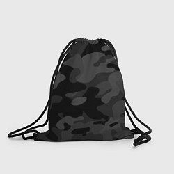 Рюкзак-мешок Черный ночной камуфляж, цвет: 3D-принт