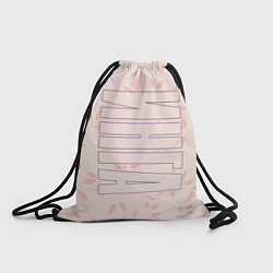 Рюкзак-мешок Инга по-вертикали с розовым фоном, цвет: 3D-принт