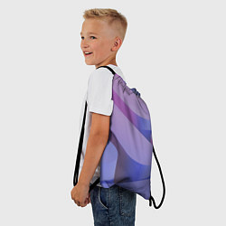 Рюкзак-мешок Абстрактные фиолетовые прямоугольники со скругленн, цвет: 3D-принт — фото 2