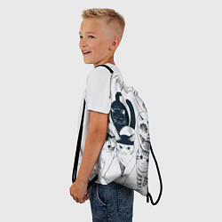 Рюкзак-мешок Любопытные кошки, цвет: 3D-принт — фото 2