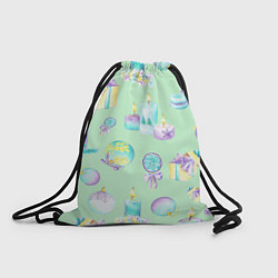 Рюкзак-мешок Новогодний рисунок, цвет: 3D-принт