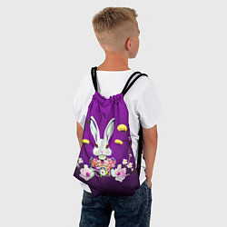 Рюкзак-мешок Кролик с одуванчиками, цвет: 3D-принт — фото 2
