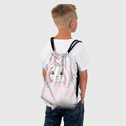 Рюкзак-мешок Милый белый кролик, цвет: 3D-принт — фото 2