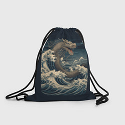 Рюкзак-мешок Морской дракон в японском стиле, цвет: 3D-принт