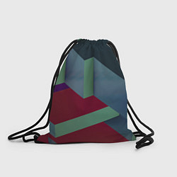Рюкзак-мешок Геометрическое наложение кубов и фигур, цвет: 3D-принт