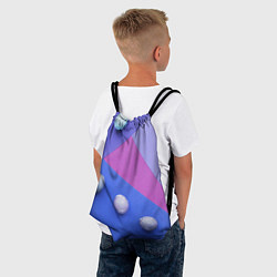Рюкзак-мешок Линии, фигуры, геометрия и сливы, цвет: 3D-принт — фото 2