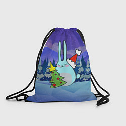 Рюкзак-мешок Заяц новогодний, цвет: 3D-принт
