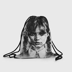 Рюкзак-мешок Уэнсдэй рисунок, цвет: 3D-принт