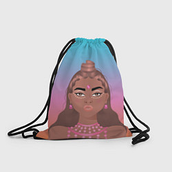 Рюкзак-мешок Девушка с фестиваля коачелла, цвет: 3D-принт