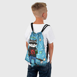 Рюкзак-мешок Енот с нимбом - фанат Доты, цвет: 3D-принт — фото 2
